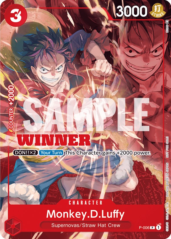 Monkey.D.Luffy (P-006) (Winner Pack Vol. 1) [One Piece Promotion Cards] | A1Comics