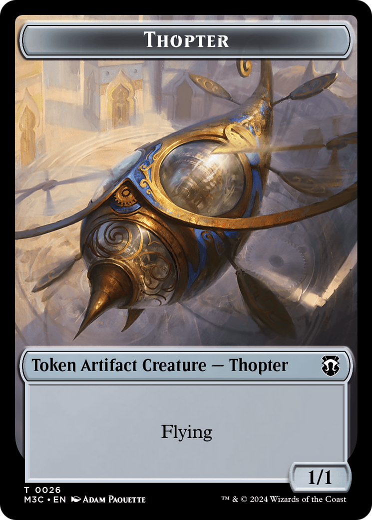 Aetherborn // Thopter Double-Sided Token [Modern Horizons 3 Commander Tokens] | A1Comics