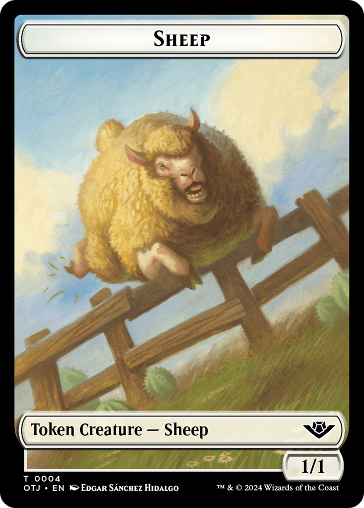 Sheep Token [Outlaws of Thunder Junction Tokens] | A1Comics