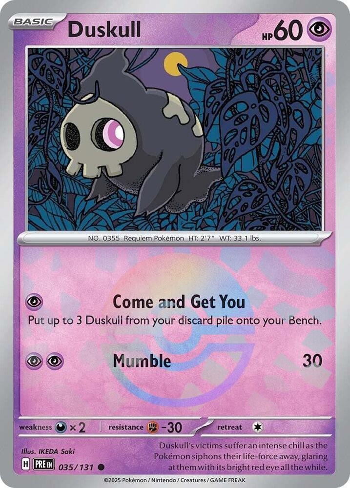 Duskull (035/131) (Poke Ball Pattern) [Scarlet & Violet: Prismatic Evolutions] | A1Comics