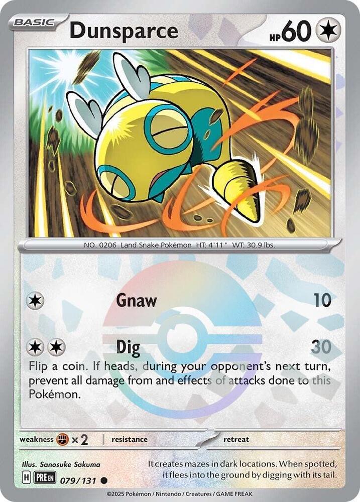 Dunsparce (079/131) (Poke Ball Pattern) [Scarlet & Violet: Prismatic Evolutions] | A1Comics