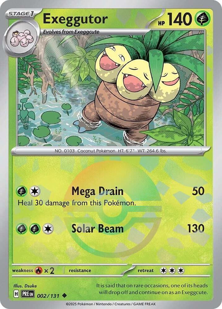 Exeggutor (002/131) (Poke Ball Pattern) [Scarlet & Violet: Prismatic Evolutions] | A1Comics