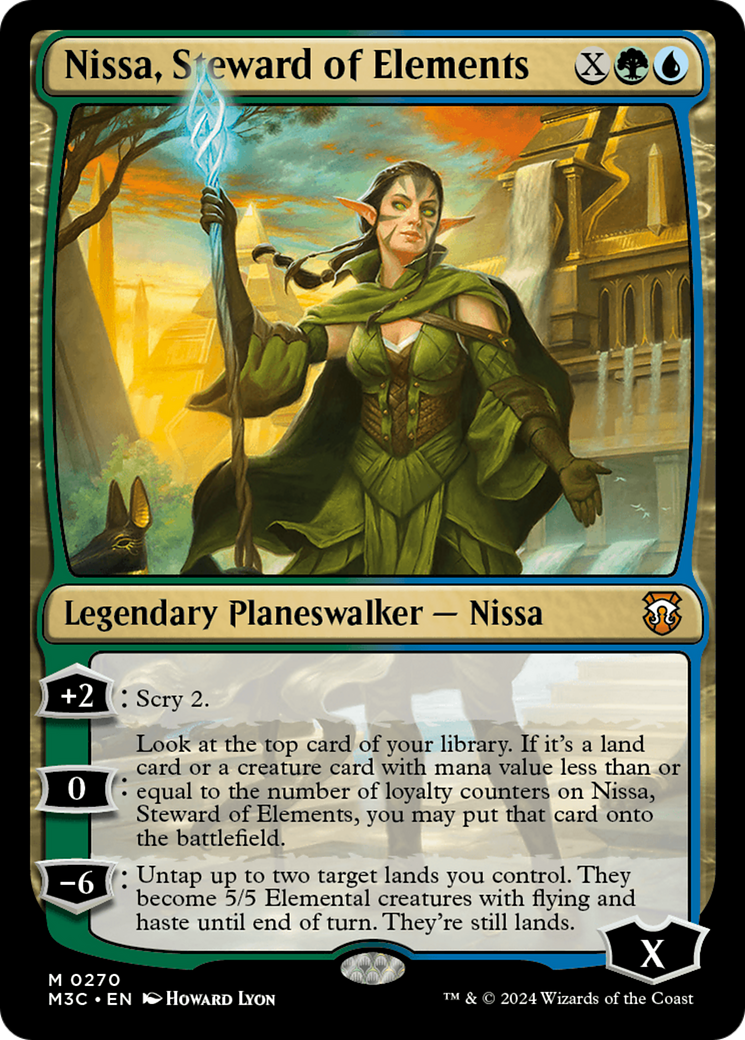 Nissa, Steward of Elements (Ripple Foil) [Modern Horizons 3 Commander] | A1Comics