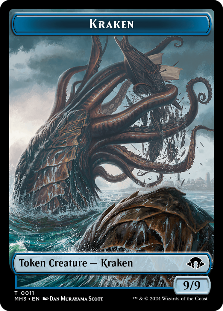 Phyrexian Germ // Kraken Double-Sided Token [Modern Horizons 3 Tokens] | A1Comics