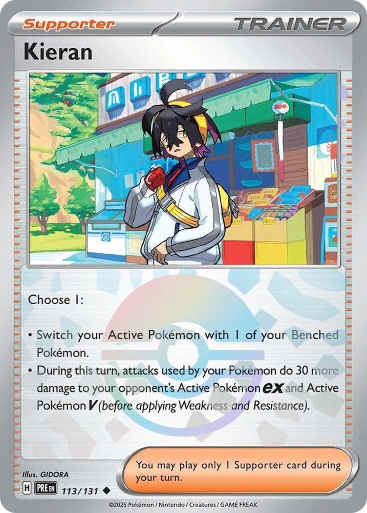 Kieran (113/131) (Poke Ball Pattern) [Scarlet & Violet: Prismatic Evolutions] | A1Comics