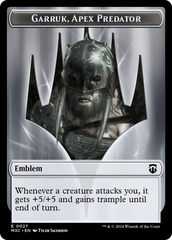 Garruk, Apex Predator Emblem // Saproling Double-Sided Token [Modern Horizons 3 Commander Tokens] | A1Comics