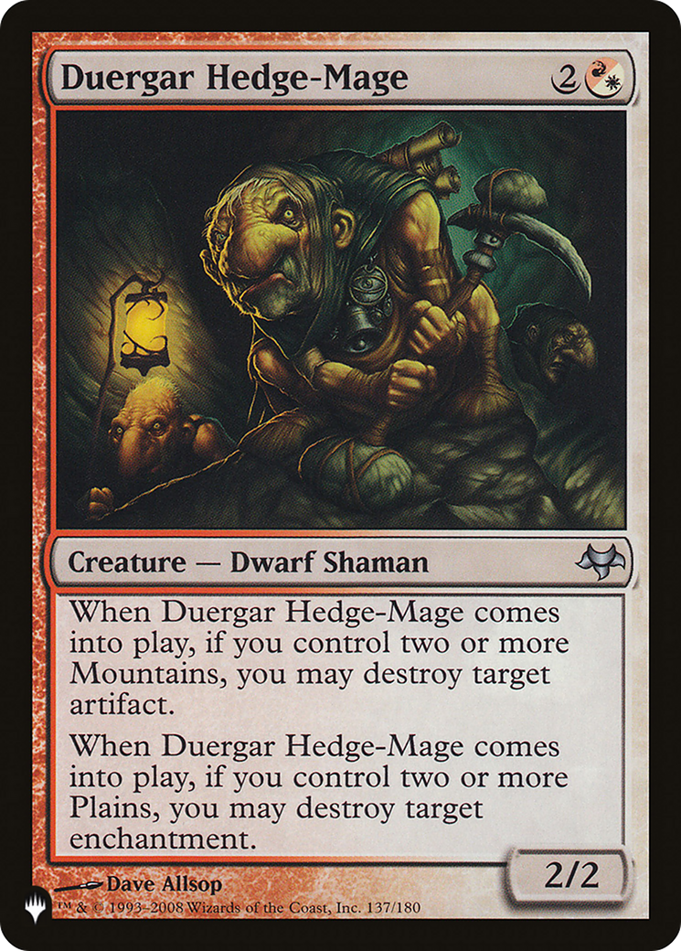 Duergar Hedge-Mage [The List Reprints] | A1Comics