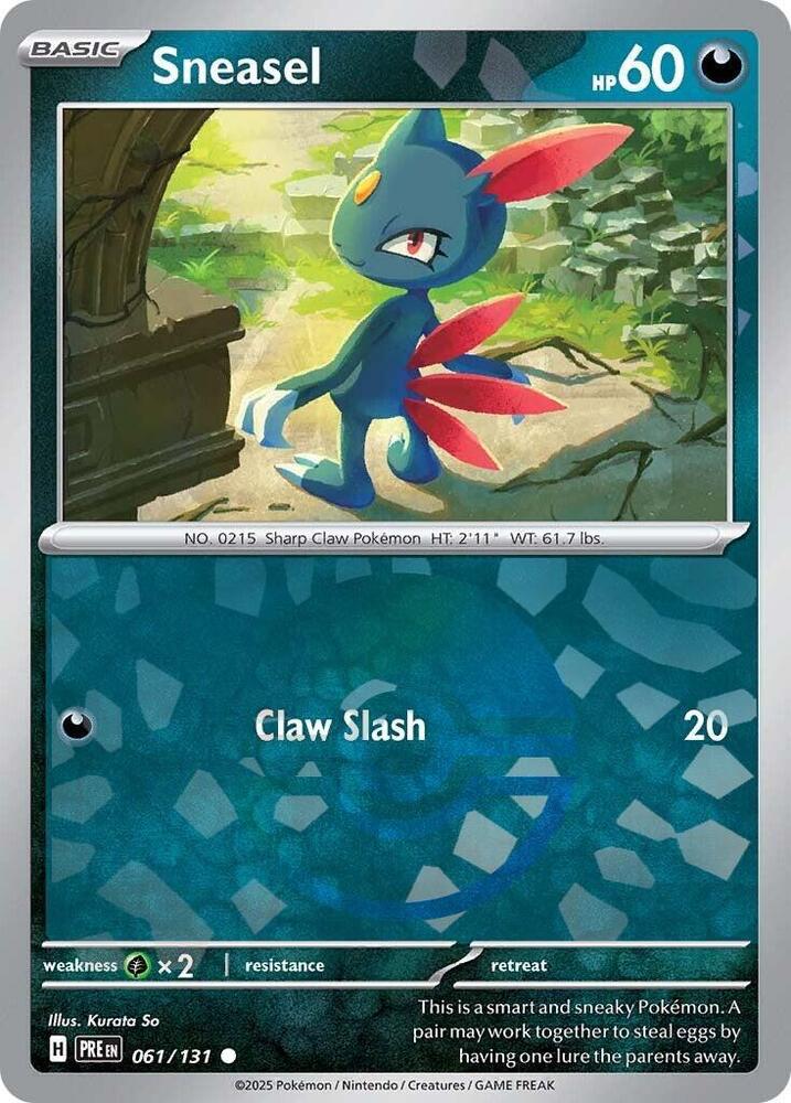 Sneasel (061/131) (Poke Ball Pattern) [Scarlet & Violet: Prismatic Evolutions] | A1Comics