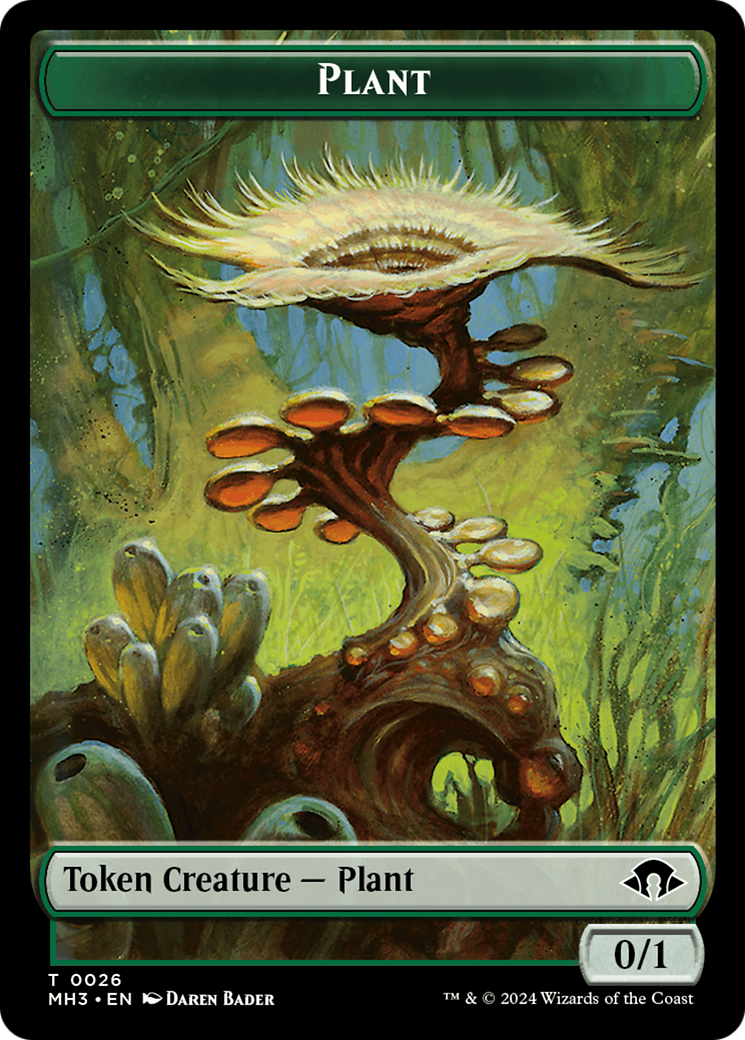 Zombie // Plant Double-Sided Token [Modern Horizons 3 Tokens] | A1Comics