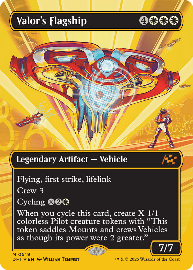 Valor's Flagship (Borderless) (First-Place Foil) [Aetherdrift] | A1Comics