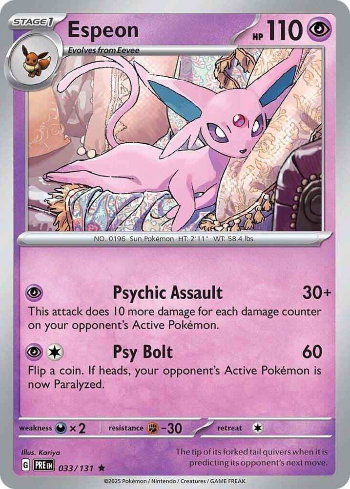 Espeon (033/131) [Scarlet & Violet: Prismatic Evolutions] | A1Comics