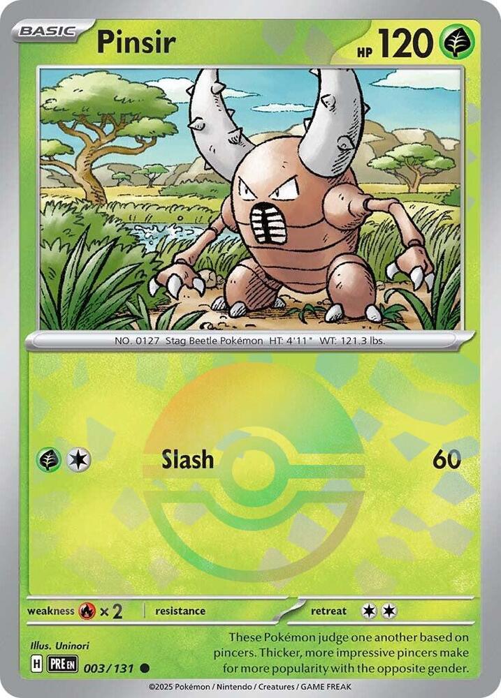 Pinsir (003/131) (Poke Ball Pattern) [Scarlet & Violet: Prismatic Evolutions] | A1Comics