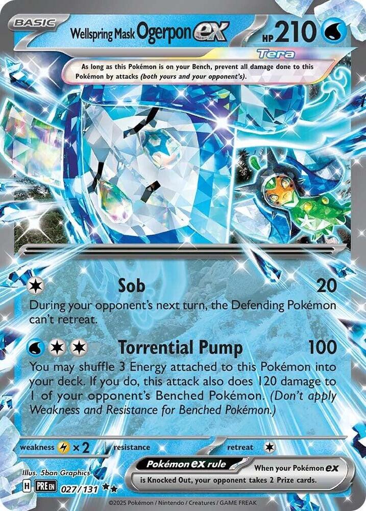 Wellspring Mask Ogerpon ex (027/131) [Scarlet & Violet: Prismatic Evolutions] | A1Comics