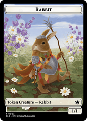 Agate Instigator // Rabbit Double-Sided Token [Bloomburrow Commander Tokens] | A1Comics