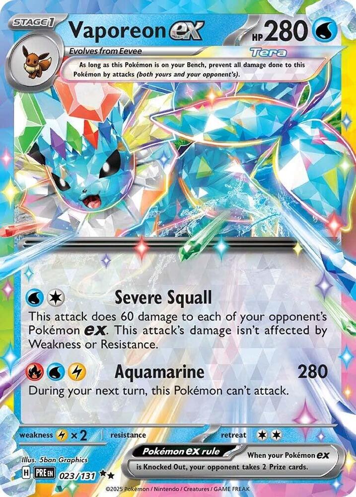 Vaporeon ex (023/131) [Scarlet & Violet: Prismatic Evolutions] | A1Comics