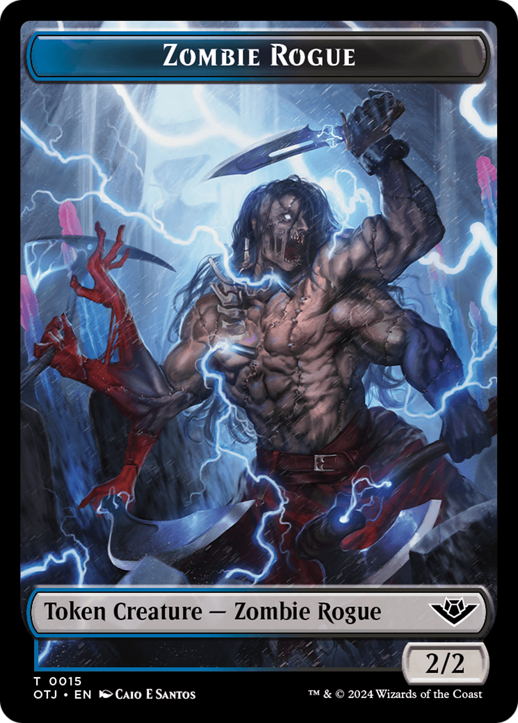 Zombie Rogue Token [Outlaws of Thunder Junction Tokens] | A1Comics