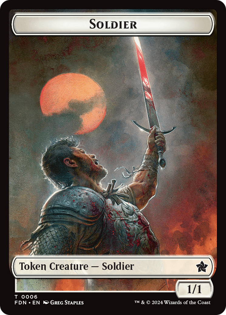 Rabbit // Soldier Double-Sided Token [Foundations Tokens] | A1Comics