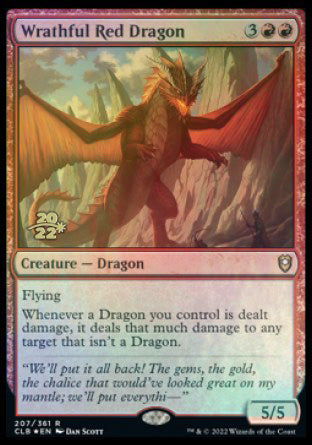 Wrathful Red Dragon [Commander Legends: Battle for Baldur's Gate Prerelease Promos] | A1Comics