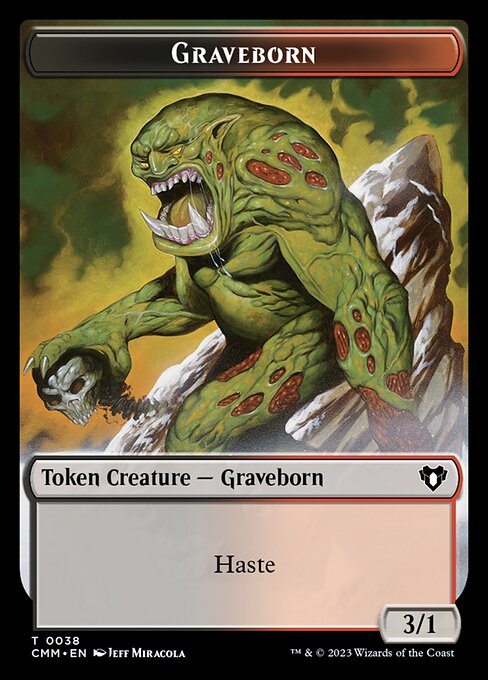 Zombie (0019) // Graveborn Double-Sided Token [Commander Masters Tokens] | A1Comics