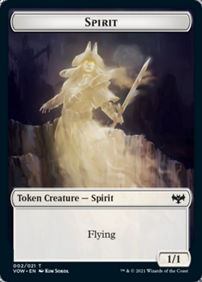 Spirit Token (002) [Innistrad: Crimson Vow Tokens] | A1Comics