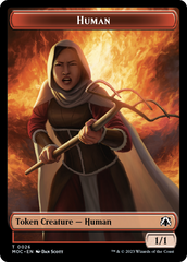 Tentacle // Human (26) Double-Sided Token [March of the Machine Commander Tokens] | A1Comics