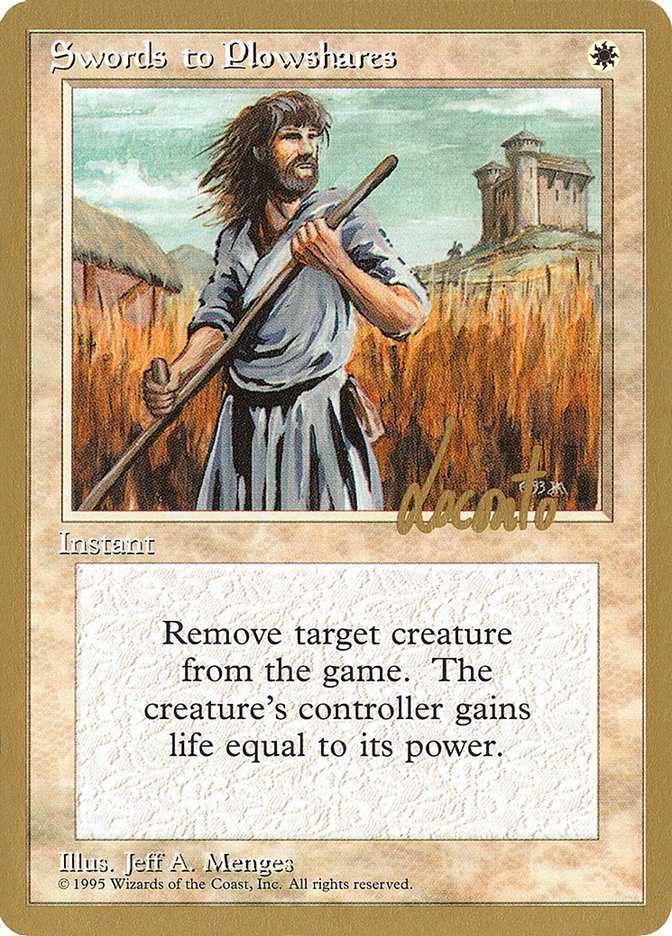 Swords to Plowshares (Michael Loconto) [Pro Tour Collector Set] | A1Comics