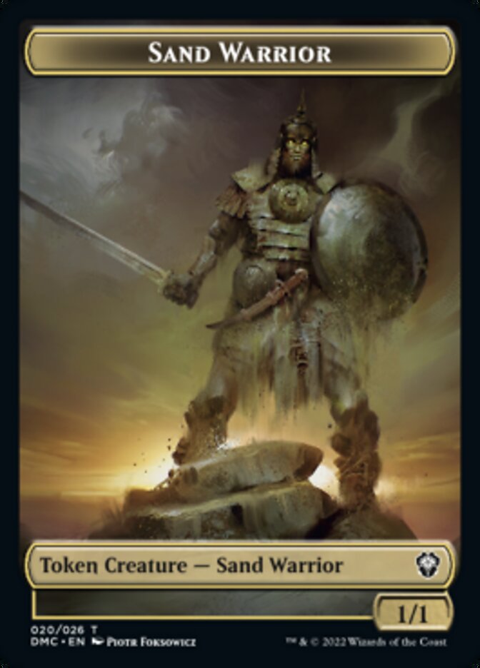 Soldier // Sand Warrior Double-Sided Token [Dominaria United Tokens] | A1Comics