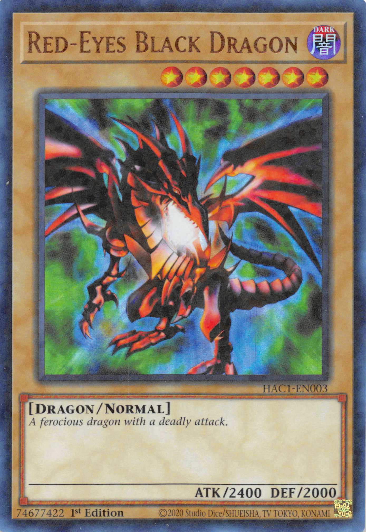 Red-Eyes Black Dragon (Duel Terminal) [HAC1-EN003] Parallel Rare | A1Comics