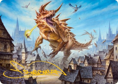 Tarrasque Art Card (Gold-Stamped Signature) [Dungeons & Dragons: Adventures in the Forgotten Realms Art Series] | A1Comics