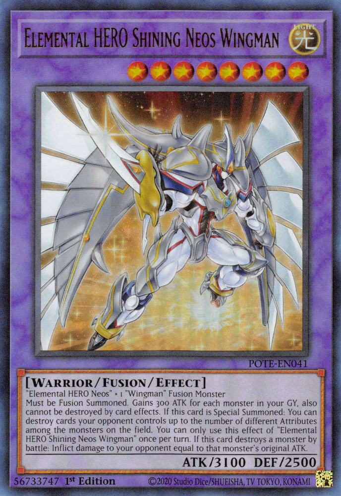 Elemental HERO Shining Neos Wingman [POTE-EN041] Ultra Rare | A1Comics