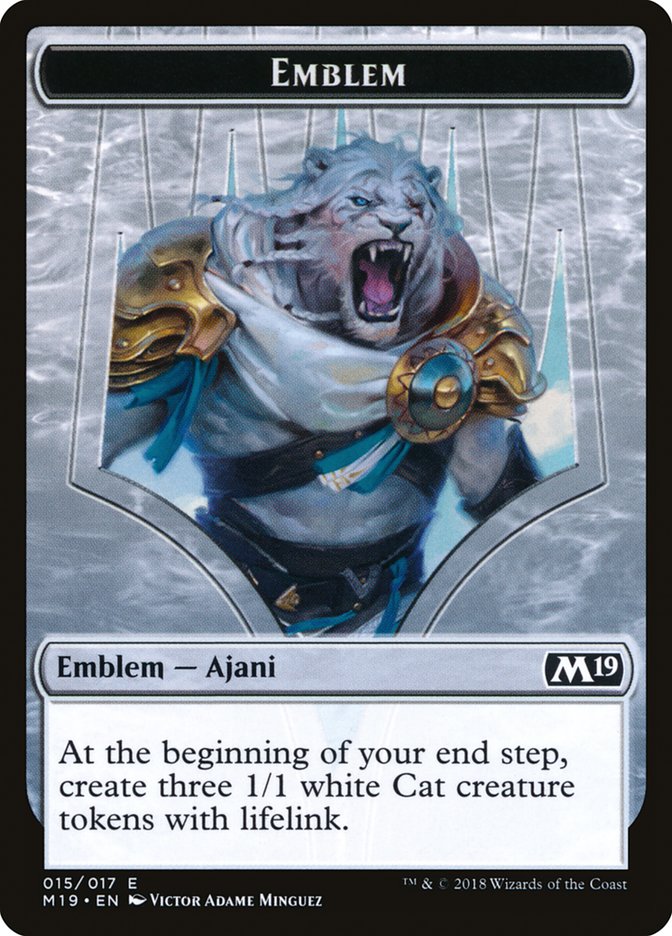 Ajani, Adversary of Tyrants Emblem [Core Set 2019 Tokens] | A1Comics