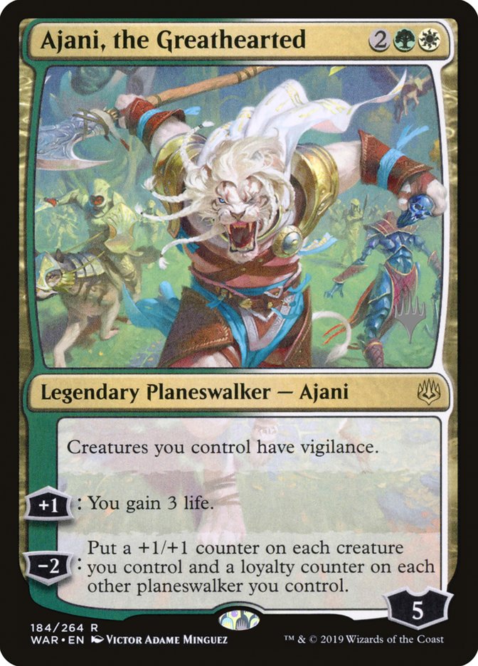 Ajani, the Greathearted (Promo Pack) [War of the Spark Promos] | A1Comics