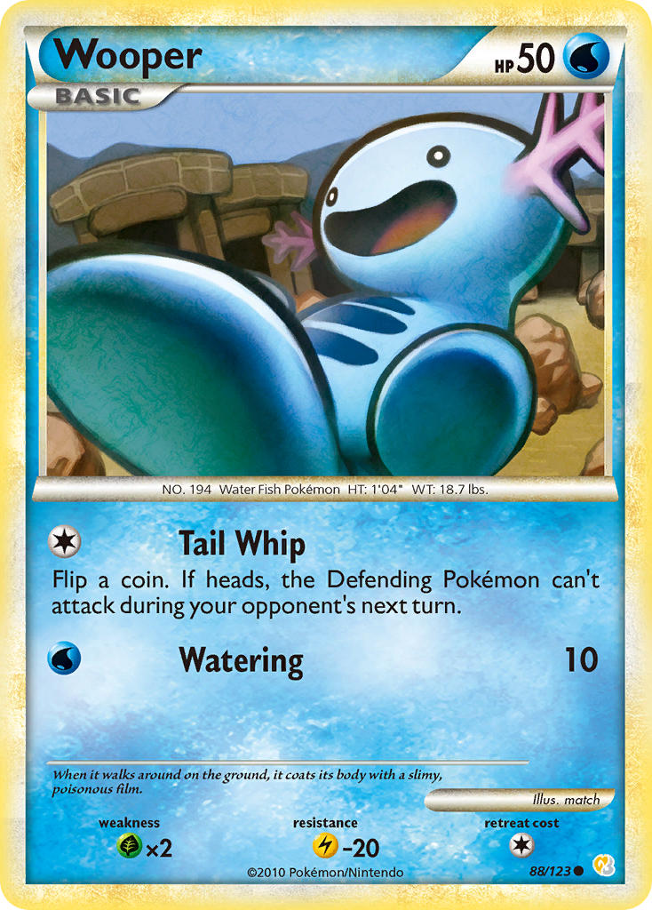 Wooper (88/123) [HeartGold & SoulSilver: Base Set] | A1Comics