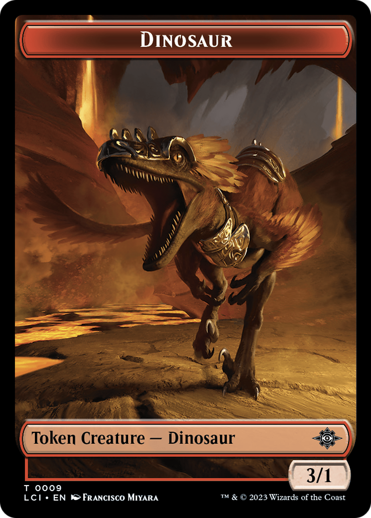 Dinosaur Token (0009) [The Lost Caverns of Ixalan Tokens] | A1Comics