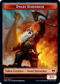 Dwarf Berserker // Tibalt, Cosmic Impostor Emblem Double-Sided Token [Kaldheim Tokens] | A1Comics