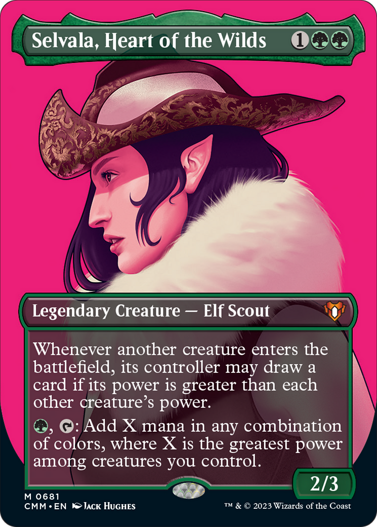 Selvala, Heart of the Wilds (Borderless Profile) [Commander Masters] | A1Comics