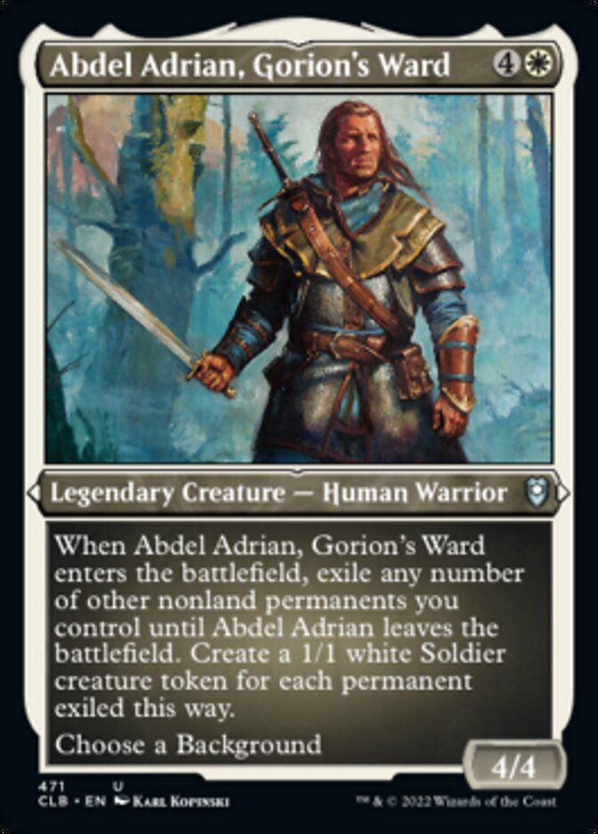 Abdel Adrian, Gorion's Ward (Foil Etched) [Commander Legends: Battle for Baldur's Gate] | A1Comics