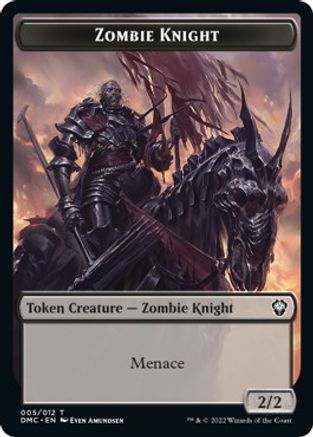 Zombie Knight // Griffin Double-Sided Token [Dominaria United Commander Tokens] | A1Comics