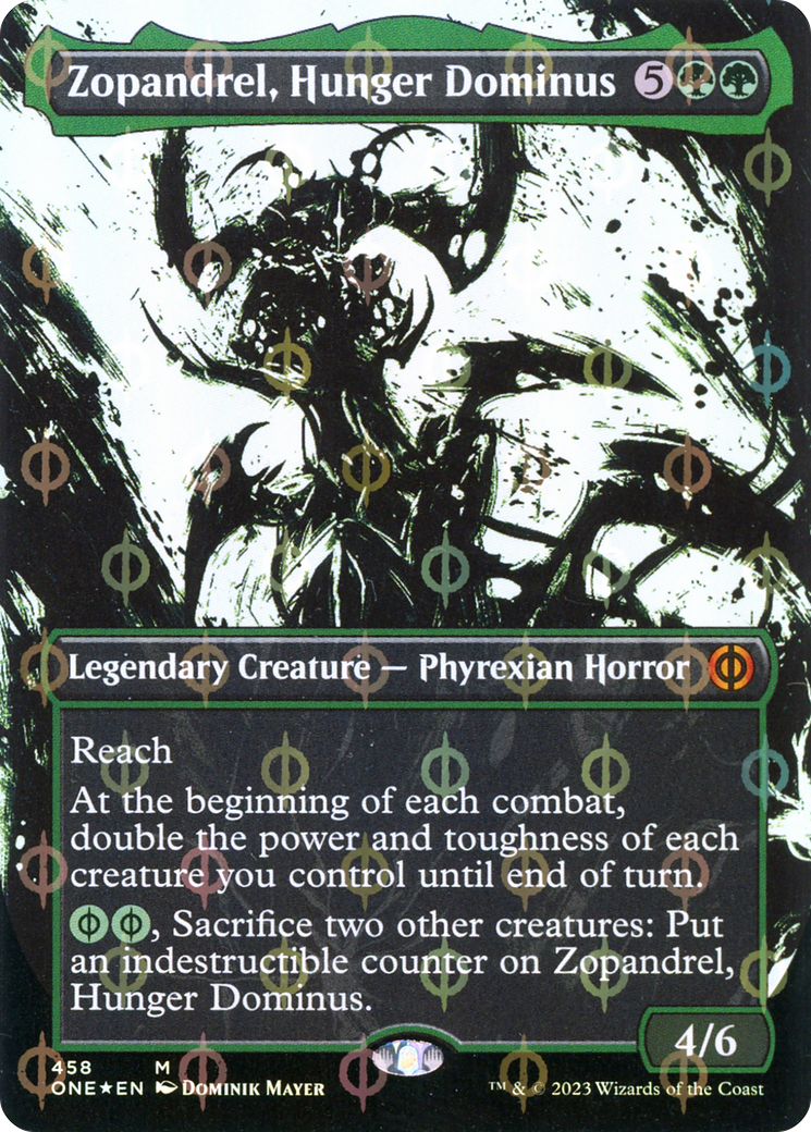 Zopandrel, Hunger Dominus (Borderless Ichor Step-and-Compleat Foil) [Phyrexia: All Will Be One] | A1Comics