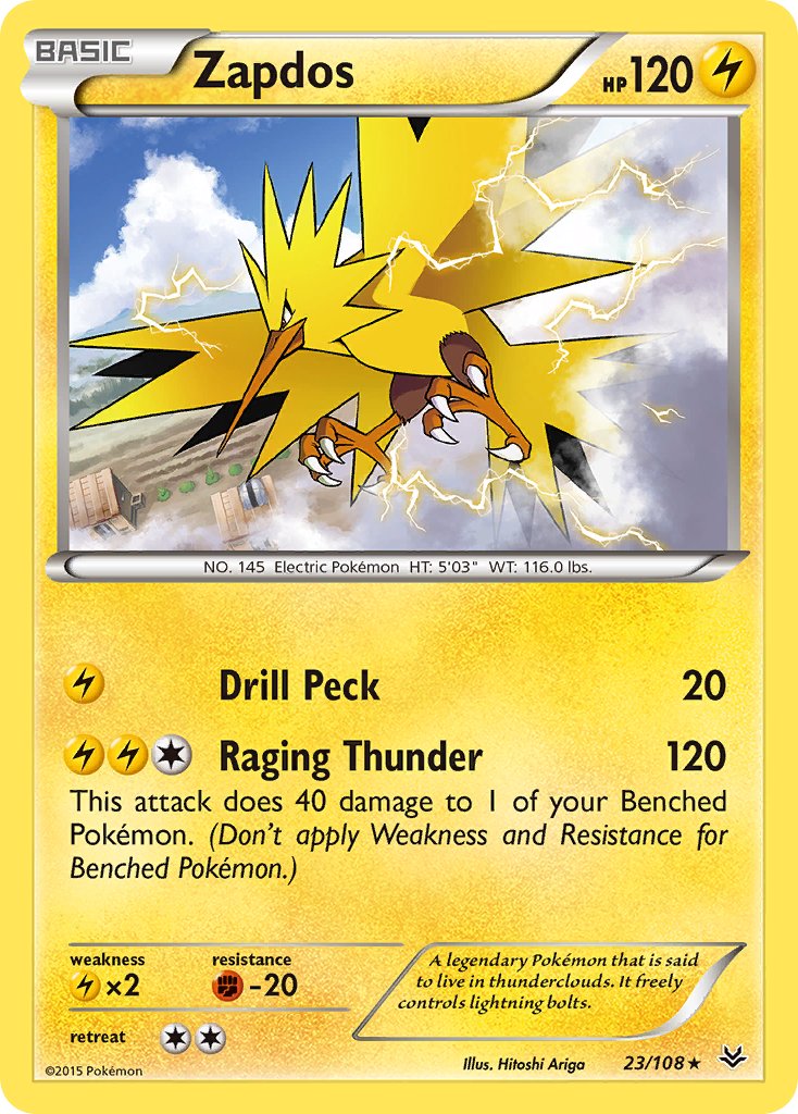 Zapdos(23/108) (Theme Deck Exclusive) [XY: Roaring Skies] | A1Comics