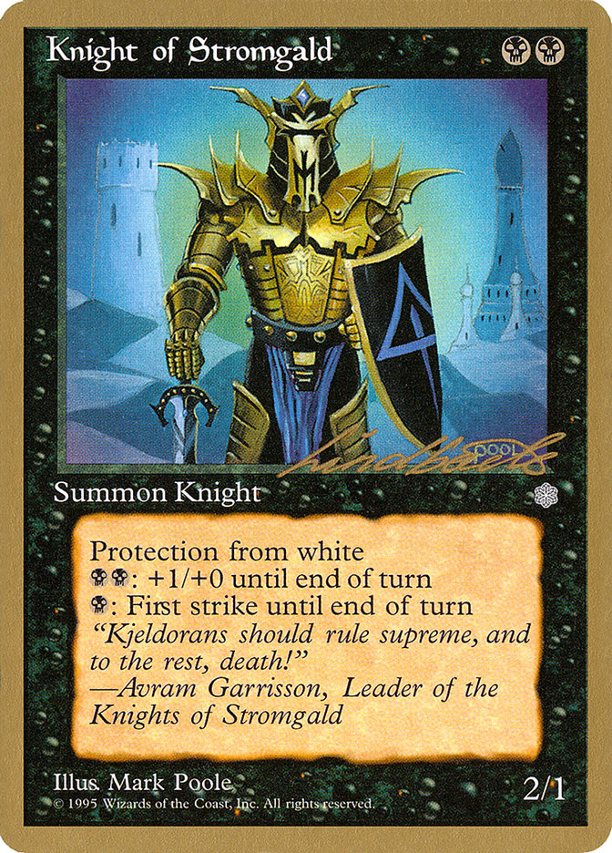 Knight of Stromgald (Leon Lindback) [Pro Tour Collector Set] | A1Comics