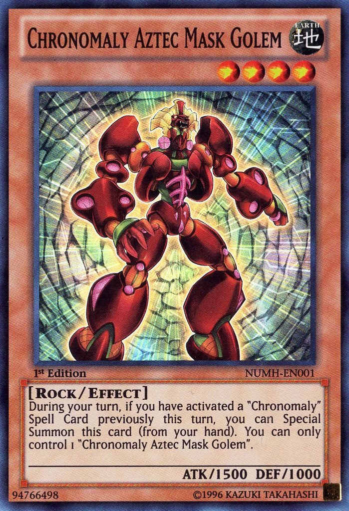 Chronomaly Aztec Mask Golem [NUMH-EN001] Super Rare | A1Comics