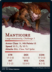 Manticore Art Card [Dungeons & Dragons: Adventures in the Forgotten Realms Art Series] | A1Comics