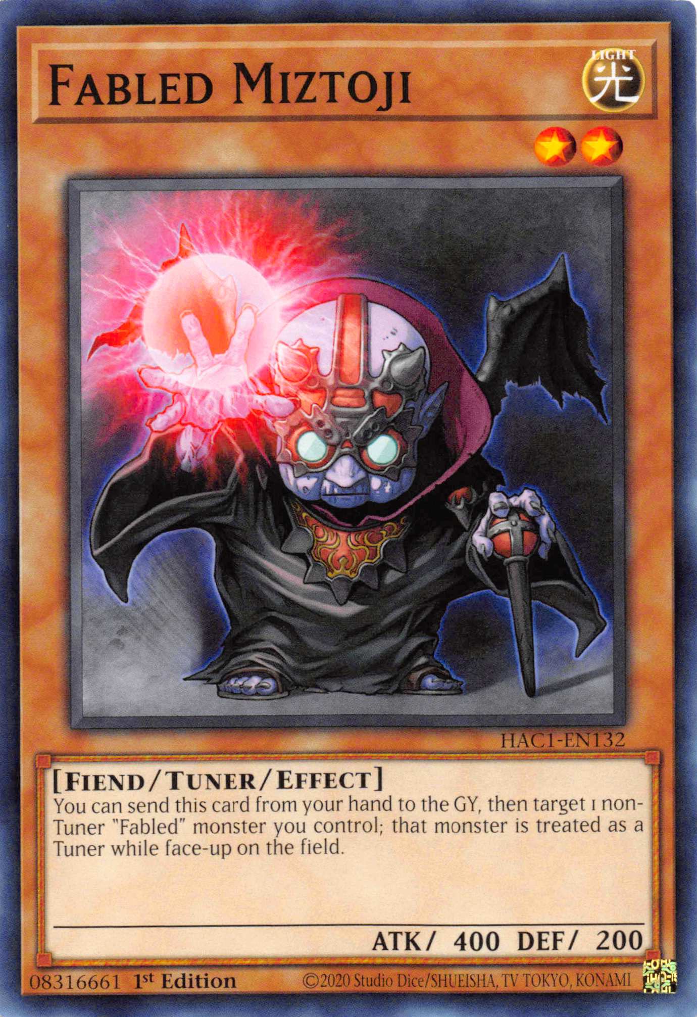 Fabled Miztoji (Duel Terminal) [HAC1-EN132] Parallel Rare | A1Comics