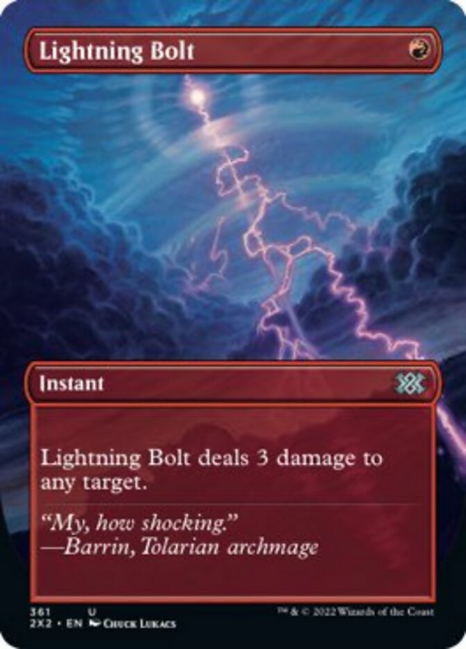 Lightning Bolt (Borderless Alternate Art) [Double Masters 2022] | A1Comics