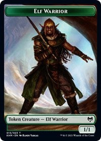 Elf Warrior // Shard Double-Sided Token [Kaldheim Tokens] | A1Comics