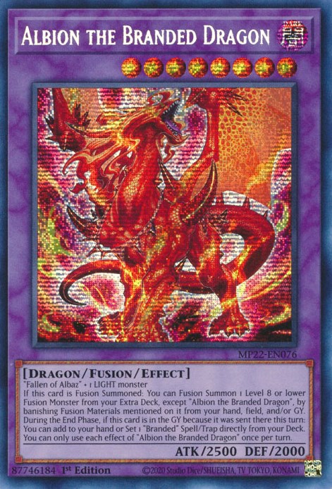 Albion the Branded Dragon [MP22-EN076] Prismatic Secret Rare | A1Comics