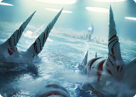 Seachrome Coast Art Card [Phyrexia: All Will Be One Art Series] | A1Comics