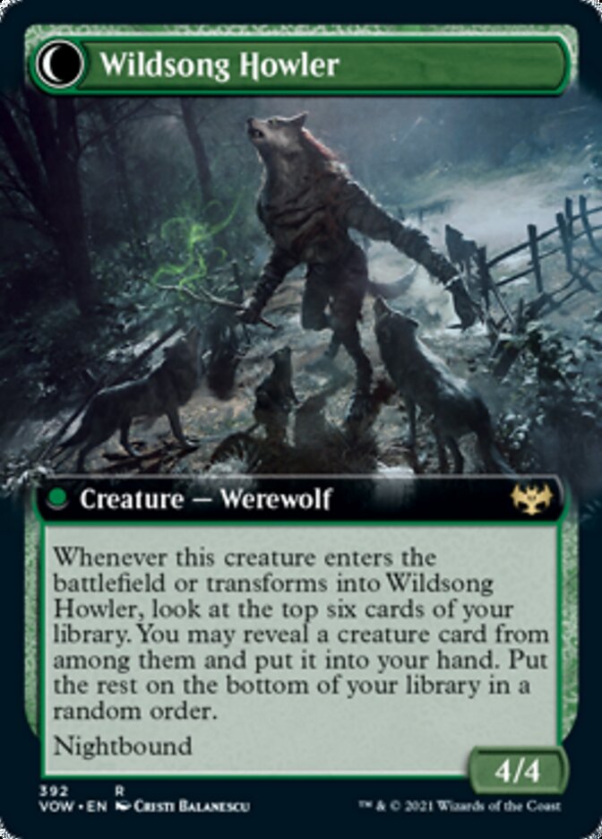 Howlpack Piper // Wildsong Howler (Extended Art) [Innistrad: Crimson Vow] | A1Comics