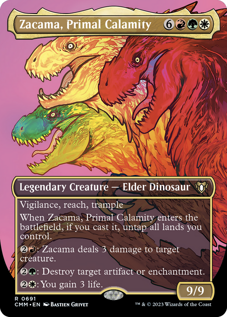 Zacama, Primal Calamity (Borderless Profile) [Commander Masters] | A1Comics